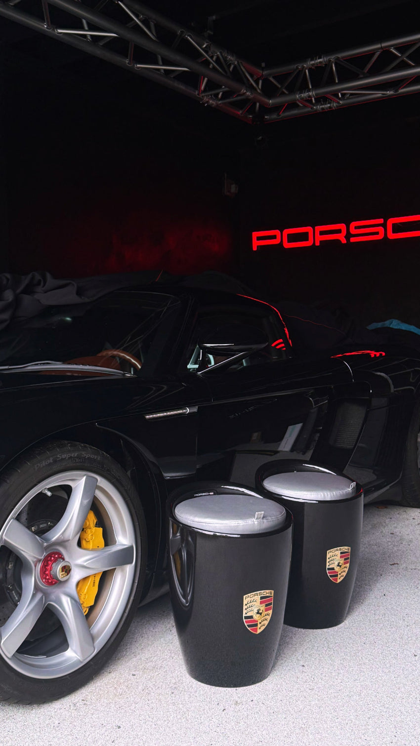 Porsche dealership stools