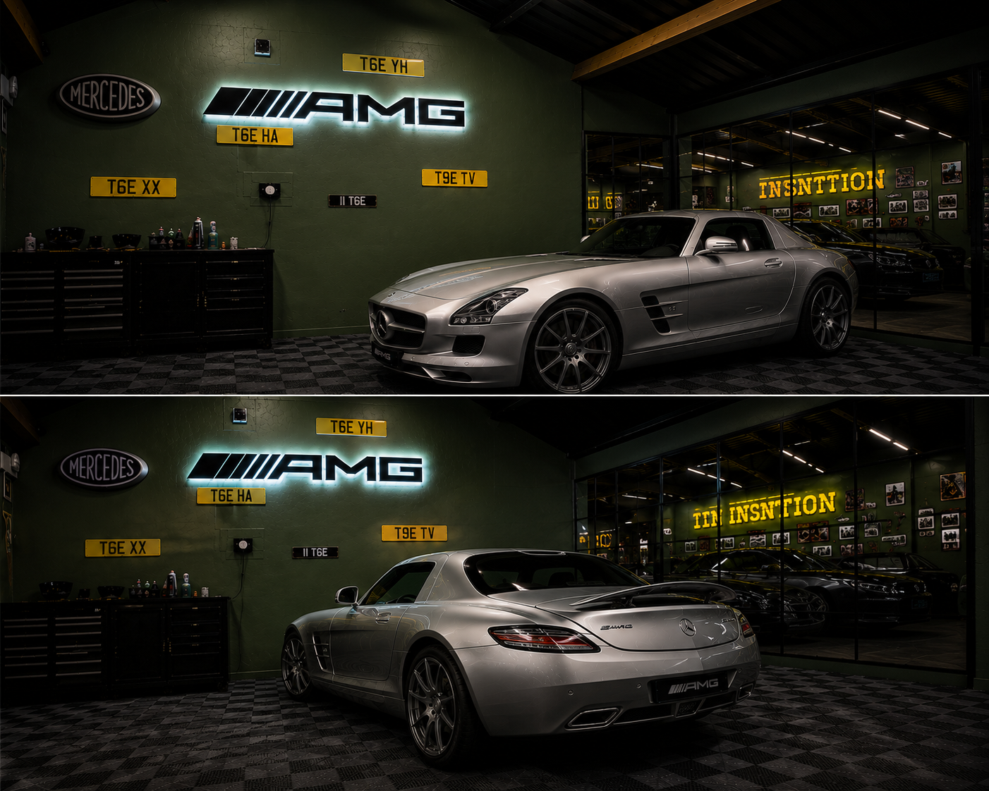 AMG illuminated sign