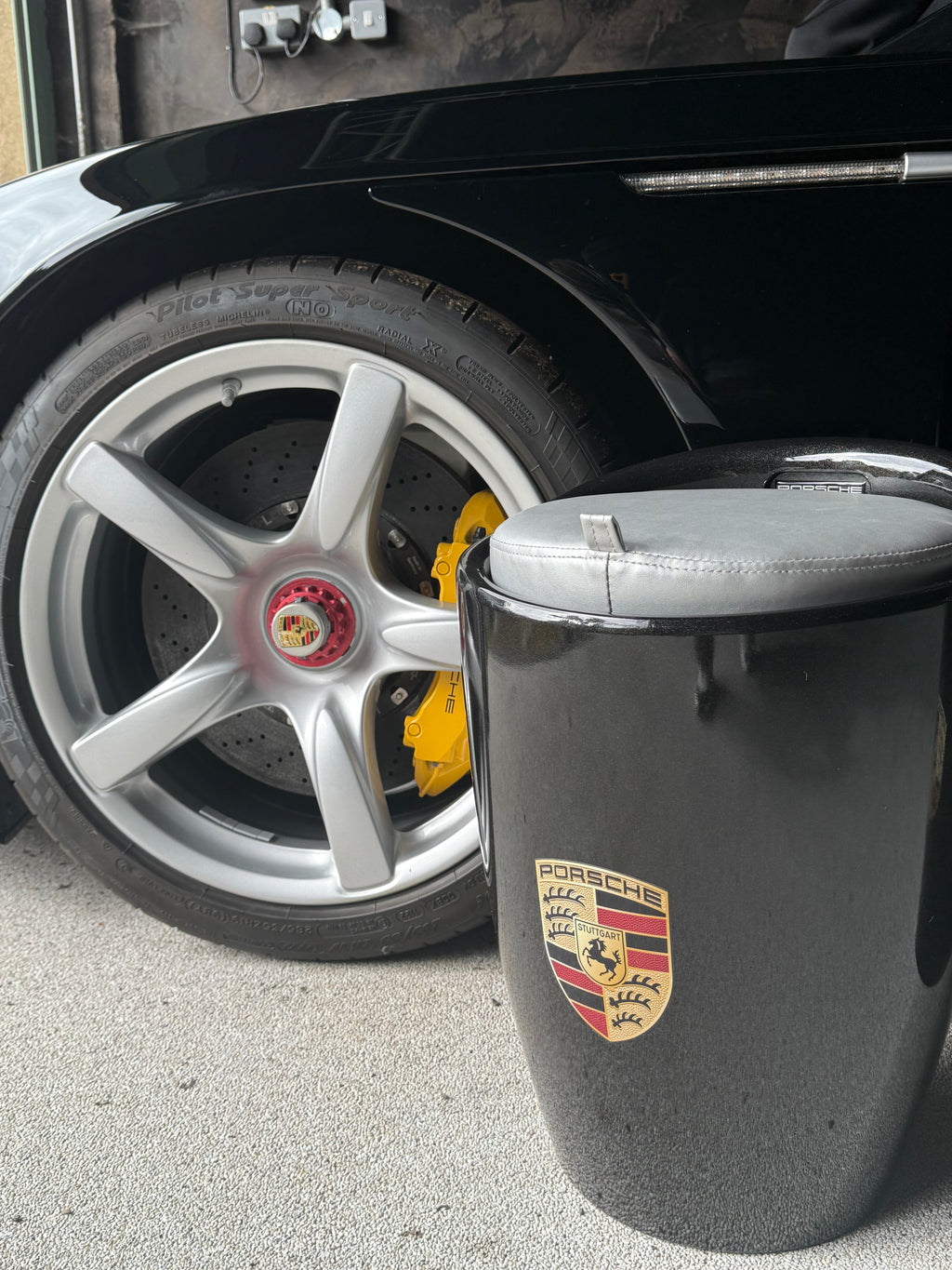 Porsche dealership stools