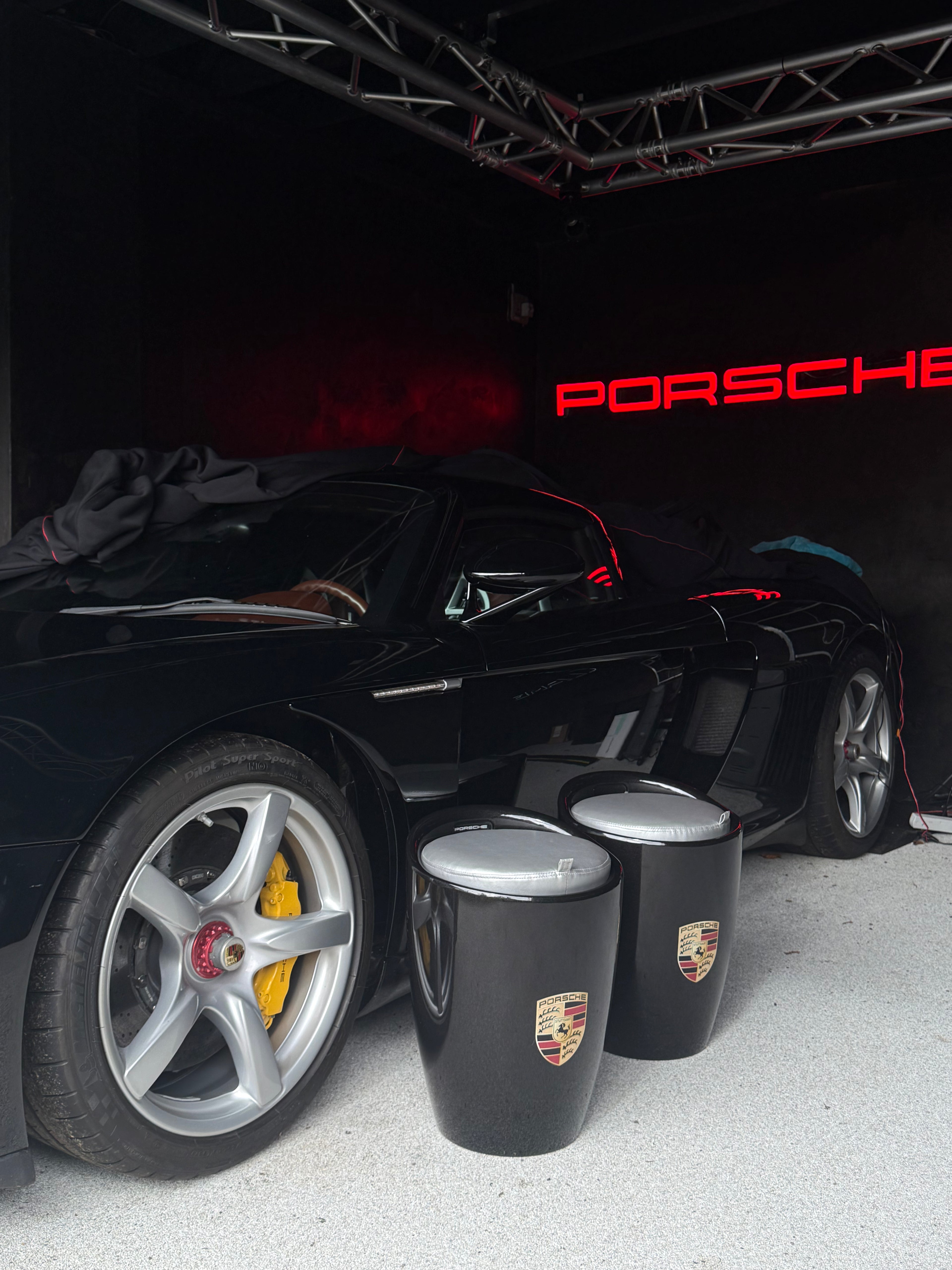 Porsche dealership stools